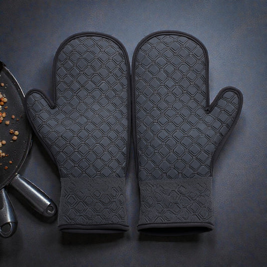 Teravo Pro-Grip Silicone Oven Mitts (Heat Resistant)